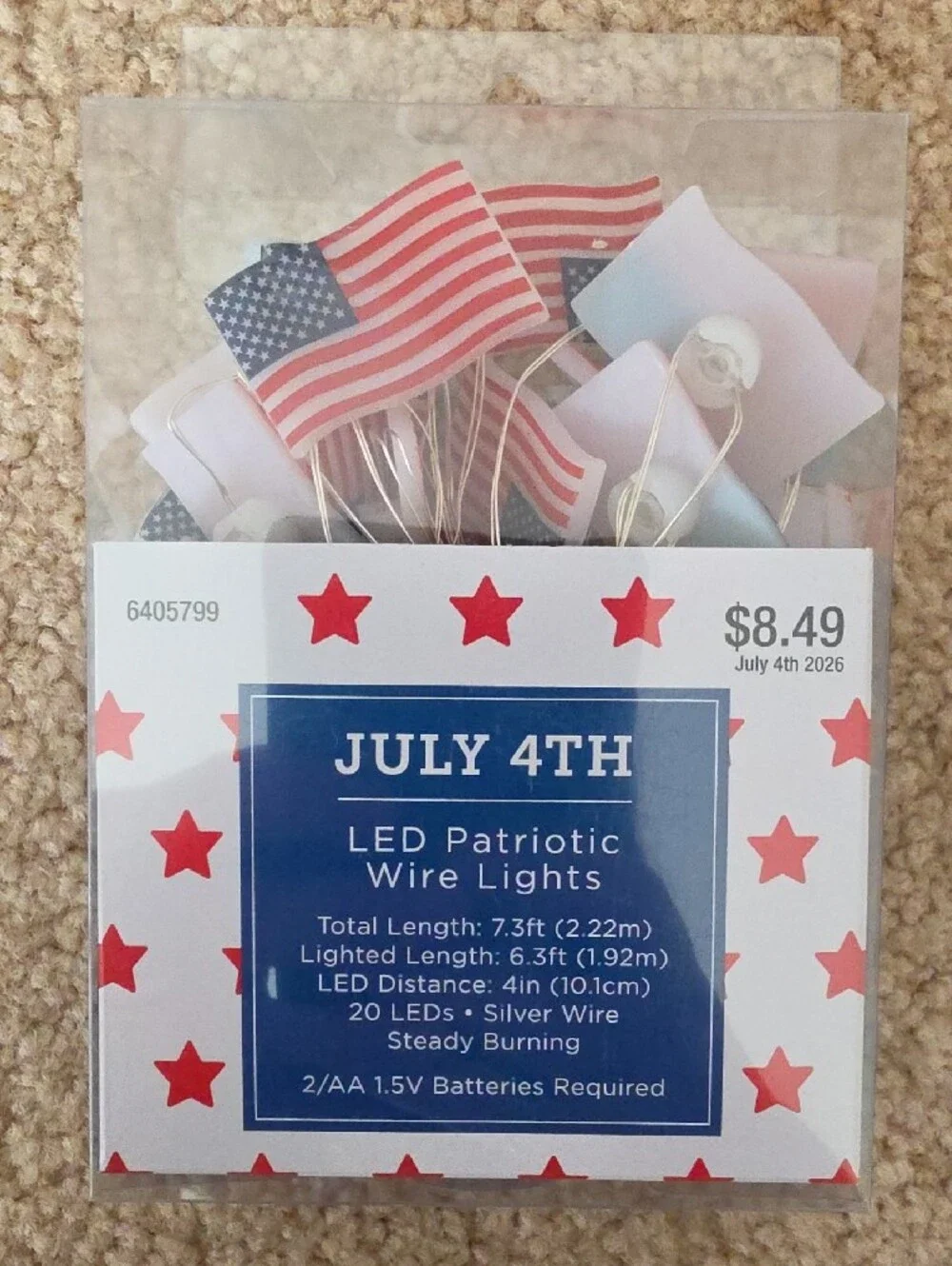Hobby Lobby Red, Blue & White 4th of July Balloon Arch Kit & Square Balloons